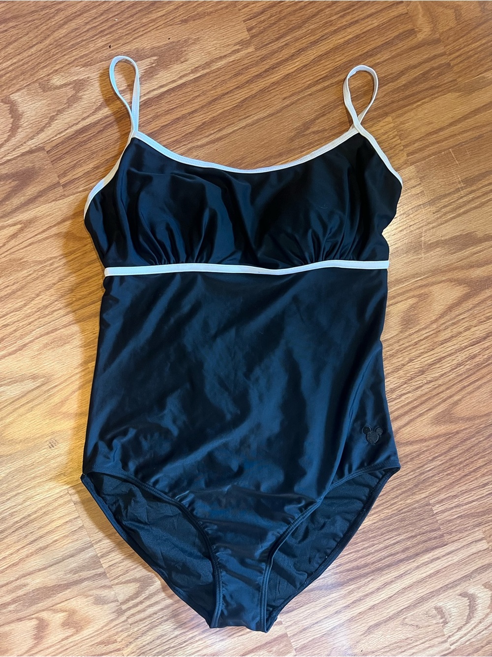 Disney Black One-Piece Swimsuit with White Trim